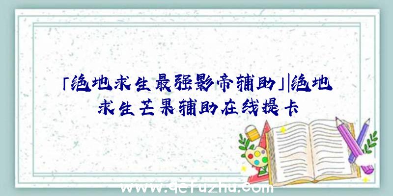 「绝地求生最强影帝辅助」|绝地求生芒果辅助在线提卡